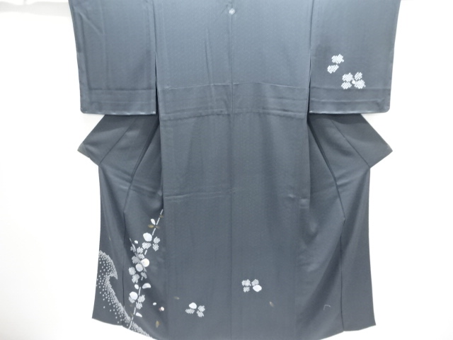 JAPANESE KIMONO / UNUSED HITOE HOMONGI / SHIBORI / EMBROIDERY / KIKU